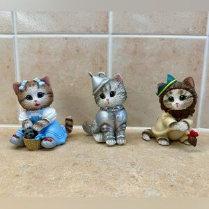 Hamilton Collection Kittens of Oz Dorthy, Tin Man, Cowardly Lion